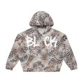 Unisex Vintage Wash Leopard Full Zip Hoodie