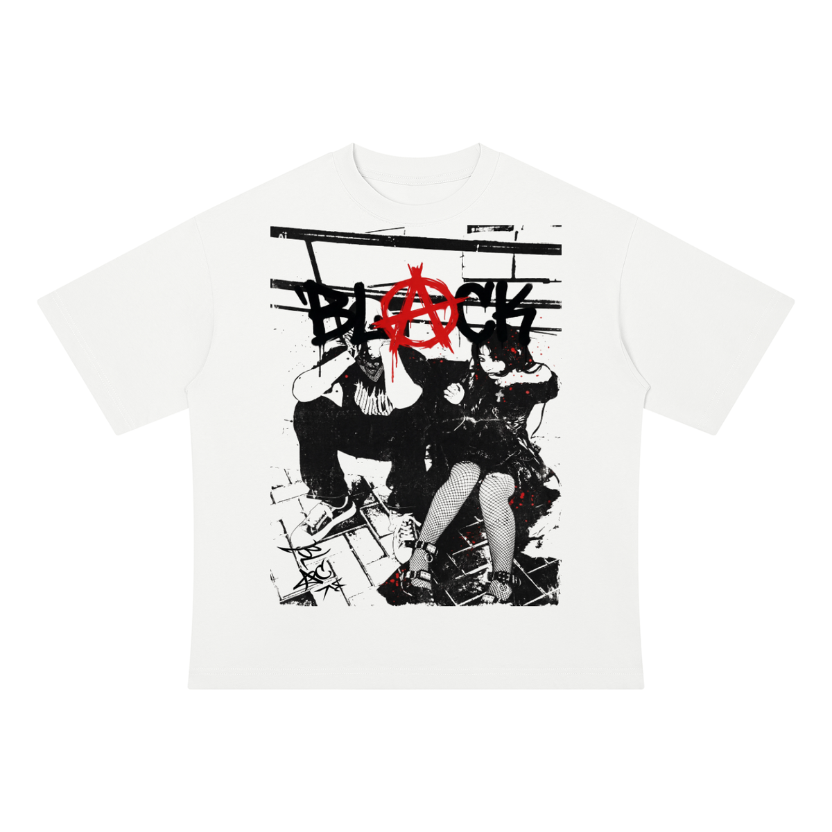 BLACK Original Print Cotton T-Shirt