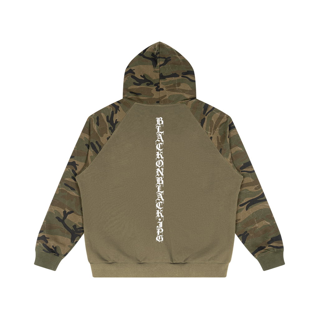 Unisex Camo-Splice Raglan Hoodie