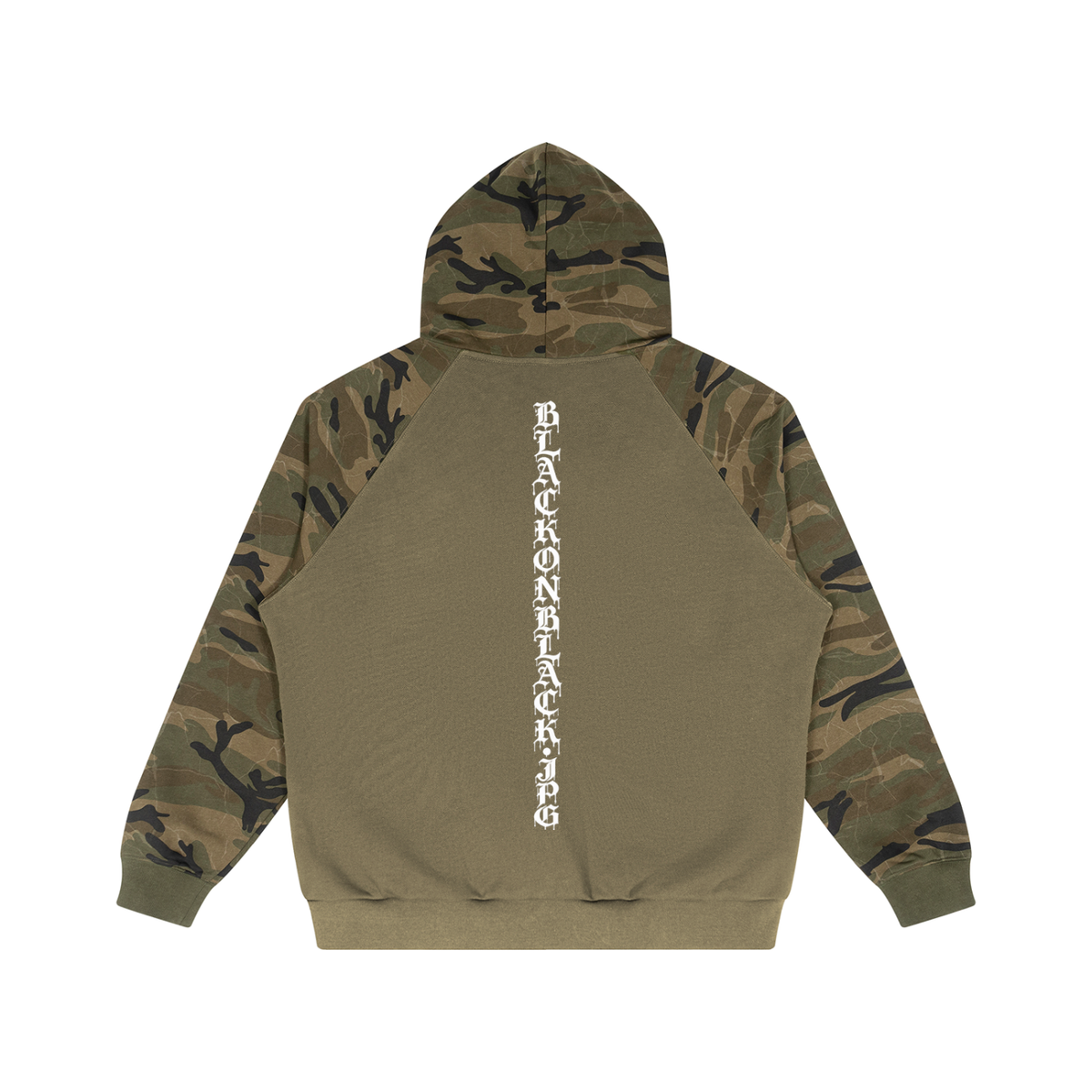Unisex Camo-Splice Raglan Hoodie