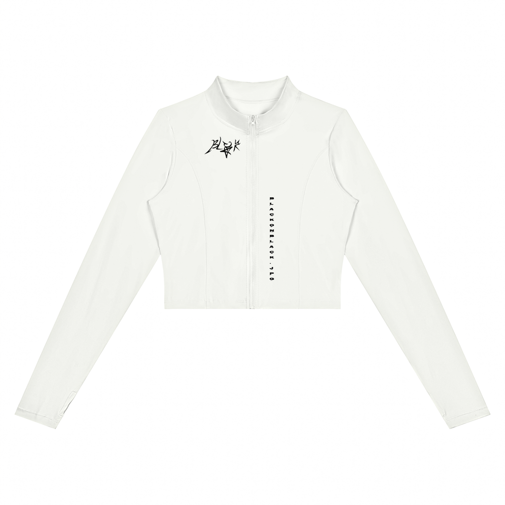 BLACK Women’s Crop Yoga Sports Jacket
