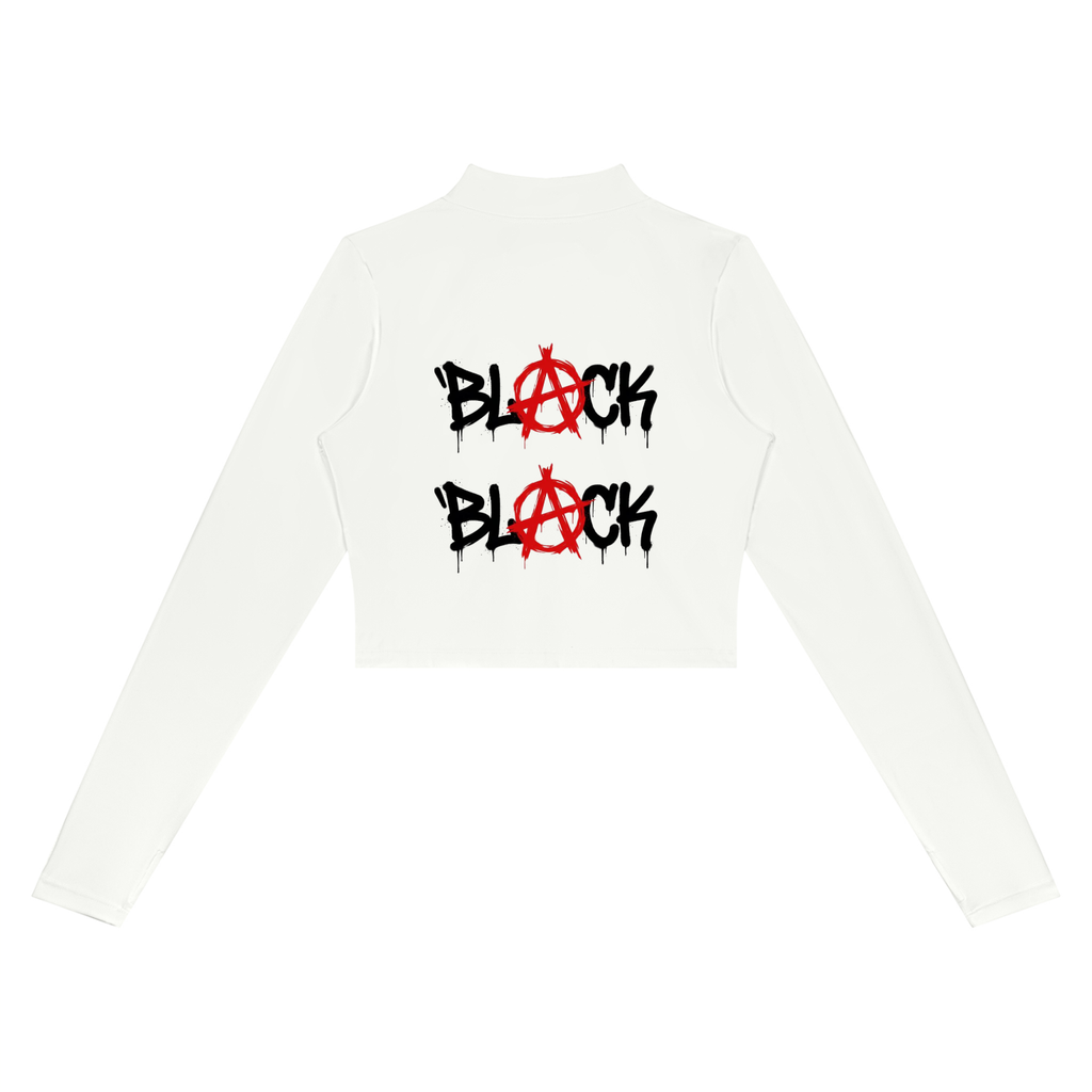 BLACK Women’s Crop Yoga Sports Jacket
