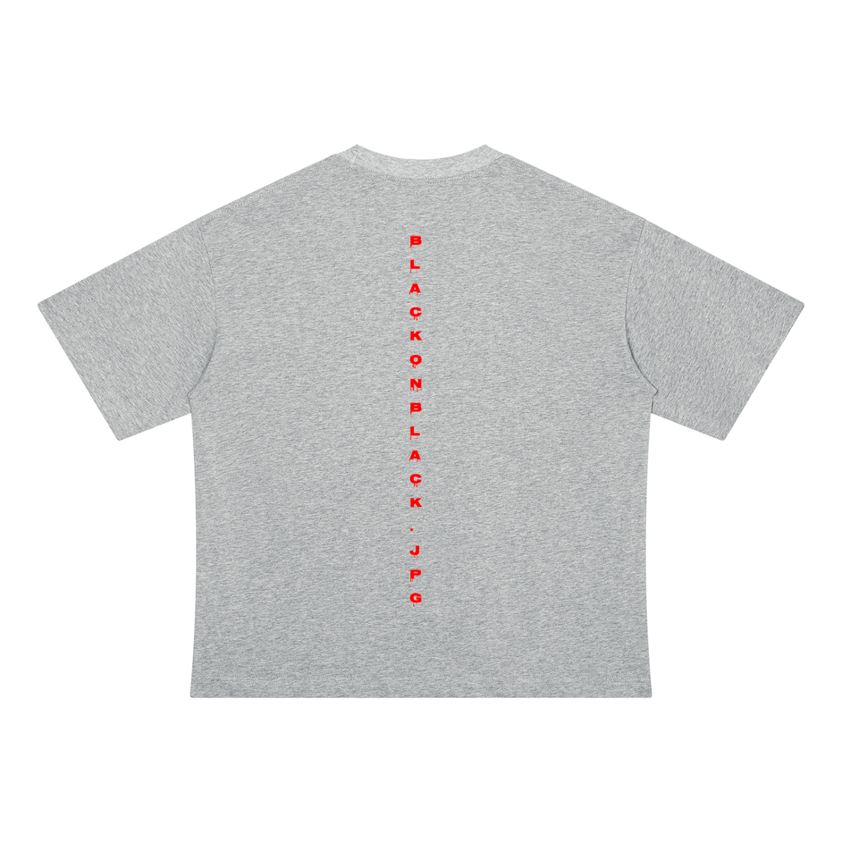 BLACK  Drop Shoulder Cotton T-Shirt