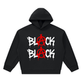 BLACK Heavyweight Fleece Boxy Hoodie
