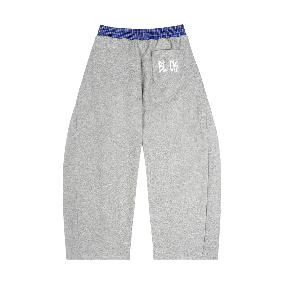 Plaid Waistband Barrel Sweatpants