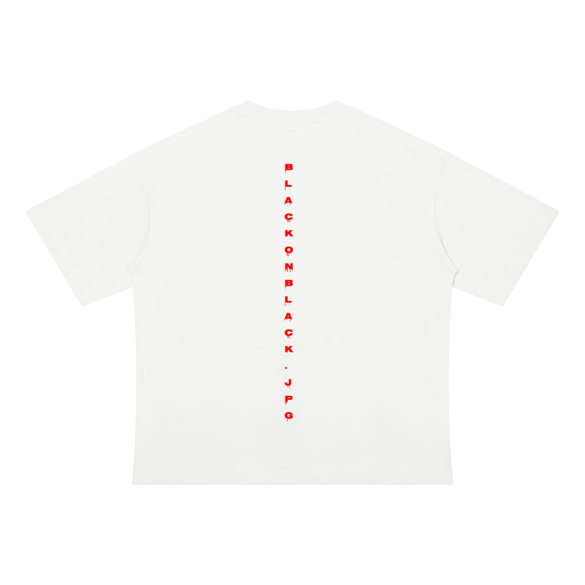 BLACK  Drop Shoulder Cotton T-Shirt